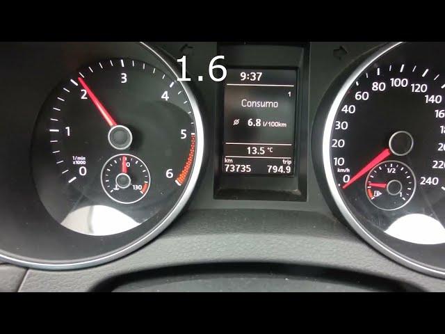 VW GOLF 6 1.6 tdi vs 2.0 (110hp ) tdi ACCELERATION TEST