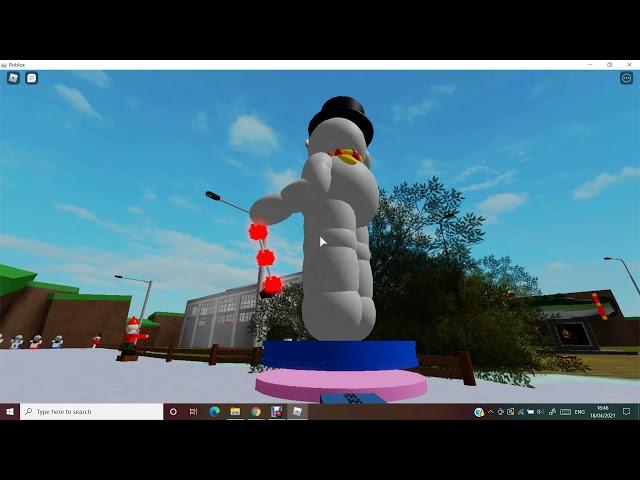 Snowflake spinning disco snowman (Roblox)