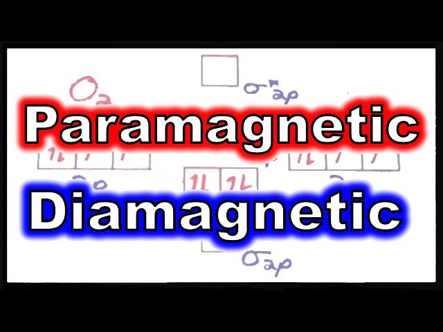 Molecular Orbital Theory VI: Paramagnetism and Diamagnetism