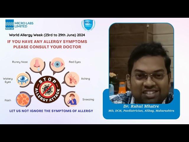 Dr. Rahul Mhatre is talking about Common causes of Allergies.