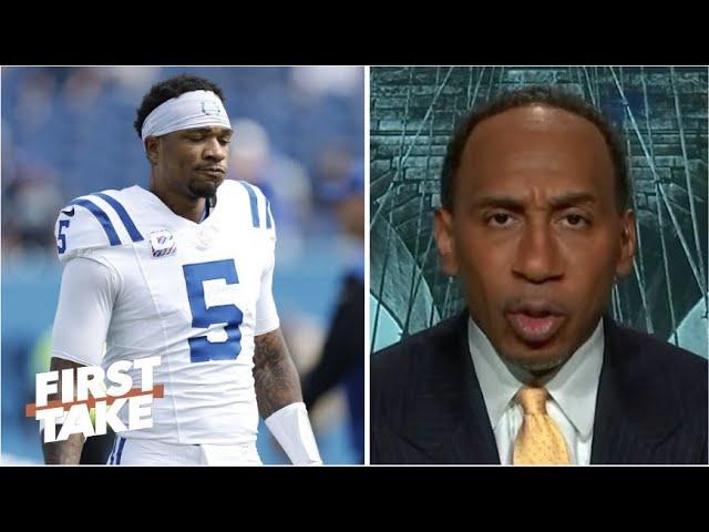 FIRST TAKE | Stephen A. DESTROY Anthony Richardson Over Leaving Colts Game for Being 'Out of Breath'