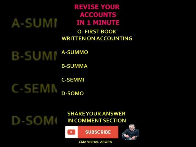 ONE MINUTE ACCOUNTING #REVISE YOUR #ACCOUNTING #CONCEPT #ACCOUNTS #FIRST#BOOK