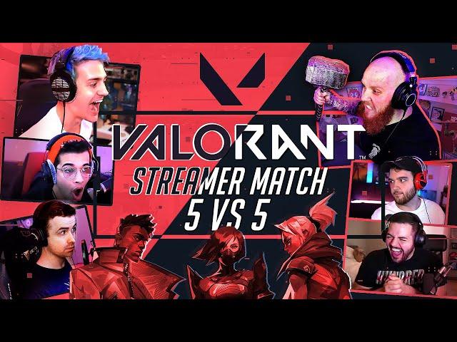 VALORANT GAMEPLAY *FIRST LOOK* 5 VS 5 STREAMER MATCH