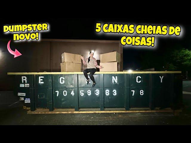 Dumpster novo! 5 caixas cheias de coisas!