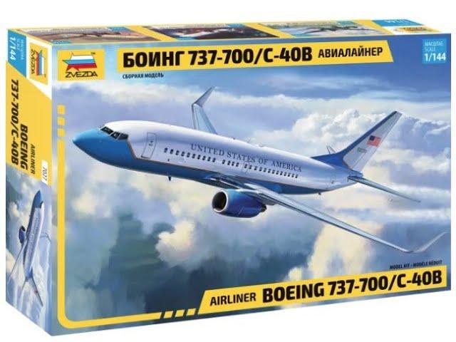 Boeing 737-700 C-40B 1:144 Zvezda Scale Model Kit Review