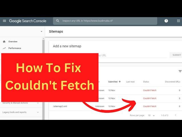 !!How To Fix "Couldn’t Fetch" Sitemap Error problem on Search Console!!