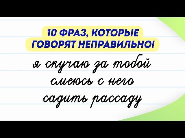 Популярные фразы, которые люди говорят неправильно | Русский язык