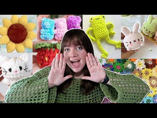 50 easy NO SEW crochet projects with FREE patterns (beginner friendly)