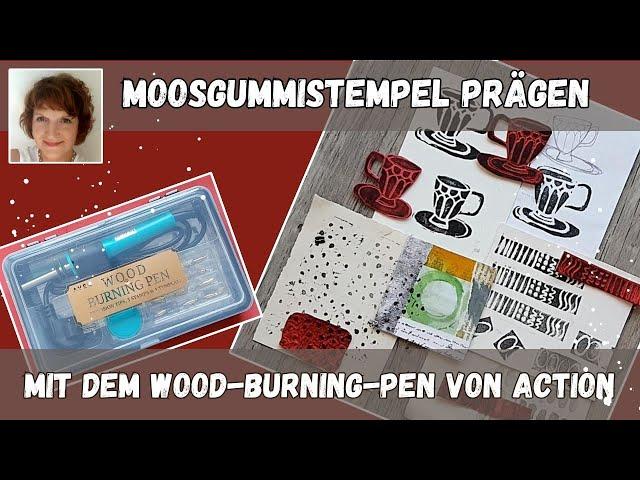 Moosgummistempel prägen mit dem Wood Burning Tool von Action - geht das? Ein Experiment