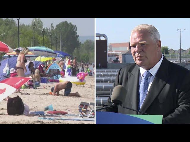 'Don't be pooping on the beach': Doug Ford on Wasaga reports