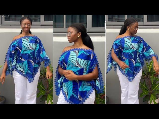 How To Cut And Sew An Off The Shoulder  Triangle Top/:Blouse