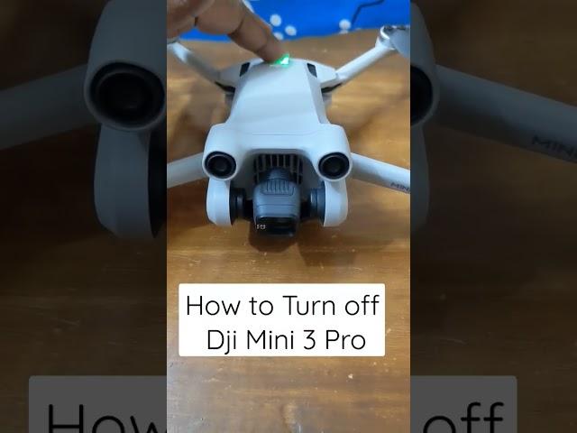 How To Turn off DJI Mini 3 Pro :- one click and hold the power button.