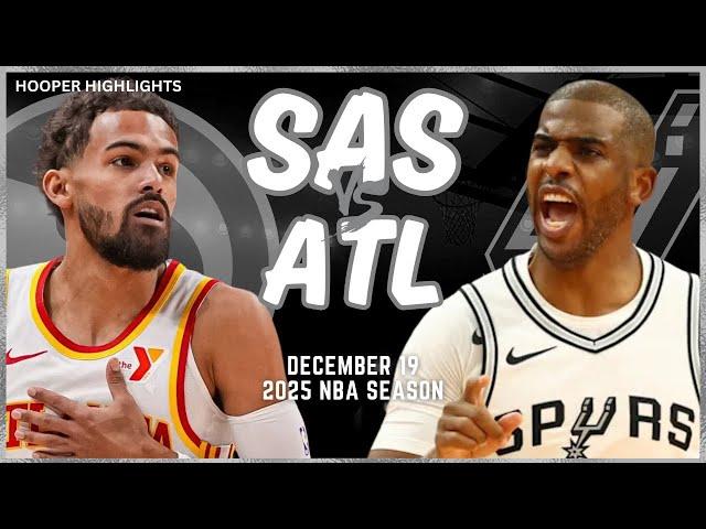 San Antonio Spurs vs Atlanta Hawks Full Game Highlights | Dec 19 | 2025 NBA Season