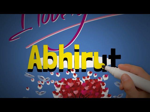 Abhirut Name Art Love Whatsapp Status | Abhirut Couple Name Video #NameArt #Abhirut #shorts