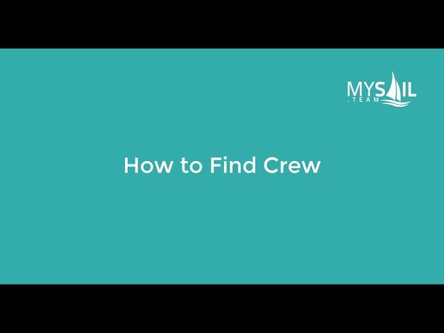 How to Find Crew with MySail