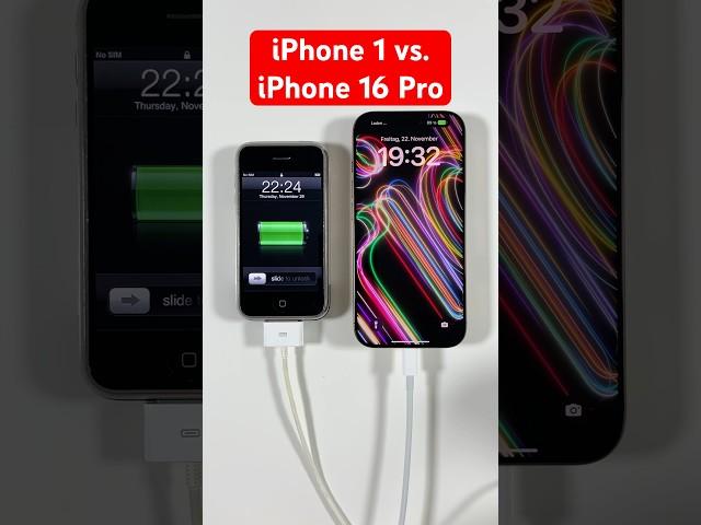 First iPhone on iOS 1 vs. iPhone 16 Pro on iOS 18