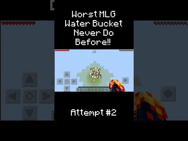 The Worst MLG Water Bucket Never Done Before!!! #Mcpe #Minecraft #HongPRO