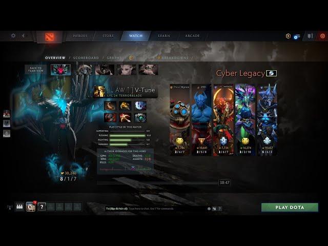 dota2carry V-Tune Terroblade - NAVI vs Cyber Legacy - ESL One Germany 2020