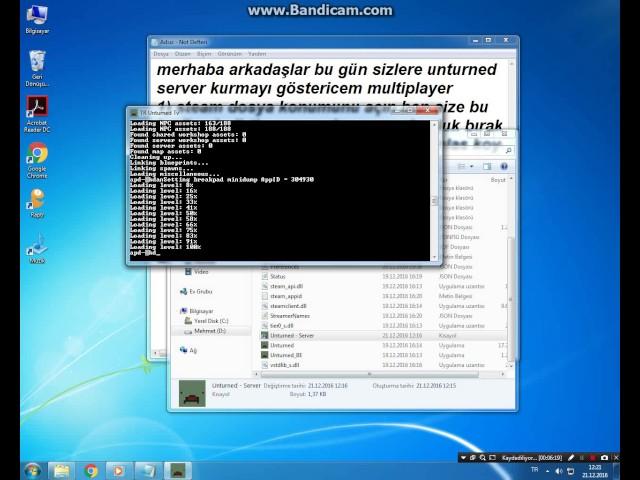 Unturned Server Kurma Multiplayer Server Çok Kolay [PORT] 2017