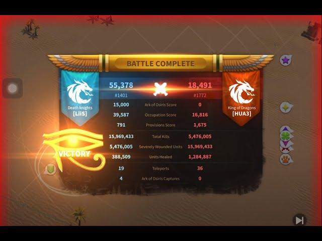 Ark Of Osiris l [LiiS] vs [HUA3] l Rise Of Kingdoms