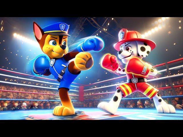 CHASE x MARSHALL Intense Boxing Match! Who Will Win? | Paw Patrol Ultimate Rescue | Rainbow 3