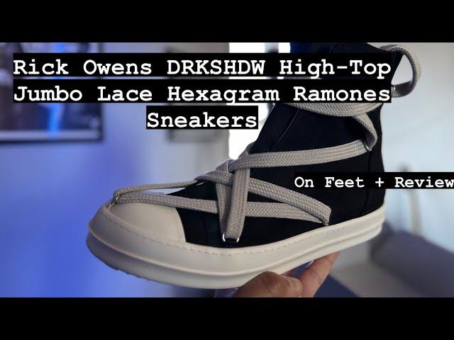 Rick Owens DRKSHDW High-Top Hexa Sneakers on foot + review