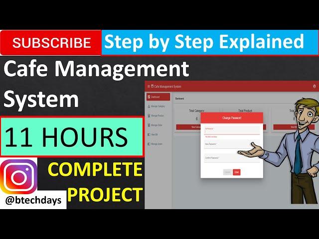 Cafe Management System (Angular, Node.js, MySQL Database) Complete Project (step by step)