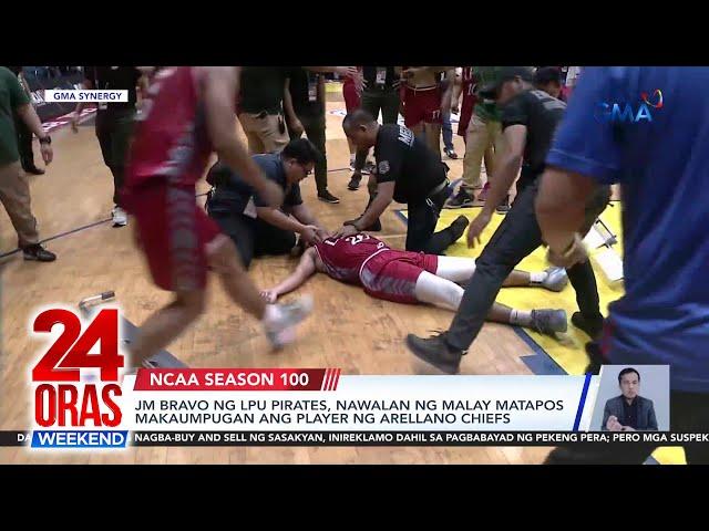 JM Bravo ng LPU Pirates, nawalan ng malay matapos makaumpugan ang player ng... | 24 Oras Weekend