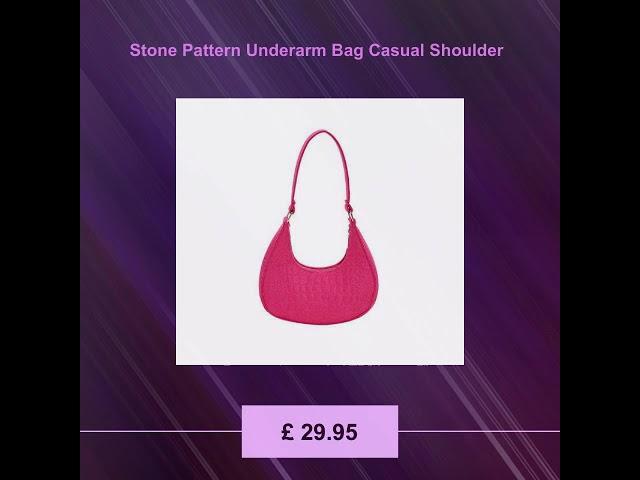 Stone Pattern Underarm Bag Casual Shoulder