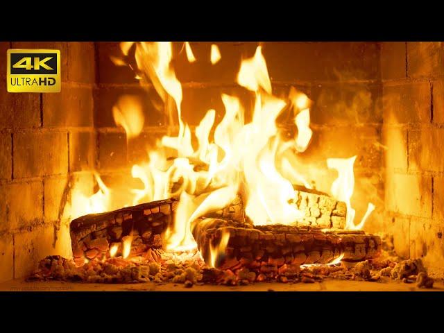  FIREPLACE (4K ULTRA HD) 10 Hours Relaxing virtual fireplace with crackling fire sounds in 4K UHD