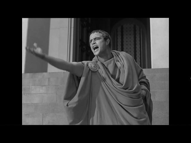 Julius Caesar (1953) - Mark Antony's Forum speech (starring Marlon Brando)