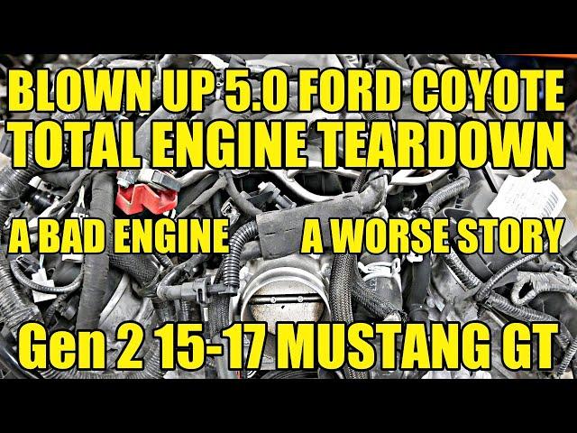 15-17 Ford Mustang 5.0 Coyote BLOWN ENGINE Teardown. A Core With a Story You'll Want To Hear!