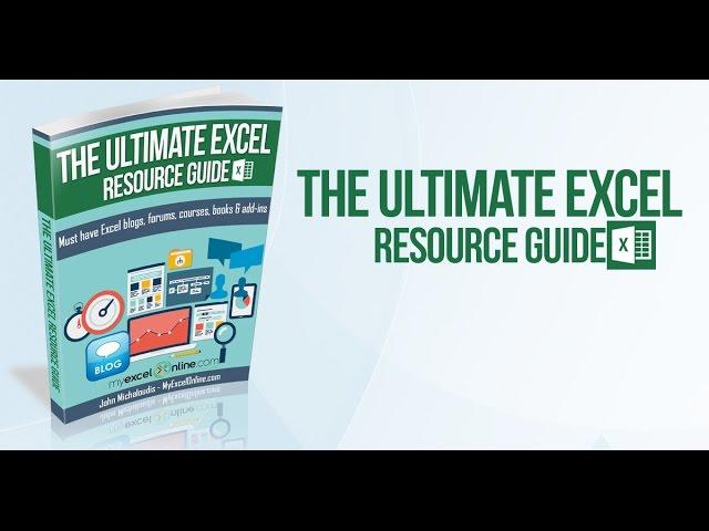 [Free Download] The Ultimate Excel Resource Guide - Excel 2016, 2013, 2010 & 2007