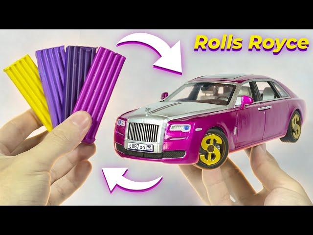 Turning plasticine clay into a car, Rolls Royce, 168 hours of work in 16 minutes