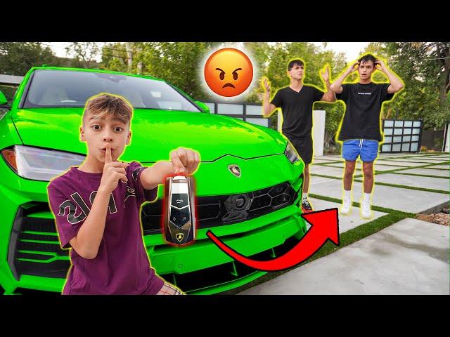 STOLEN Lamborghini PRANK on Lucas & Marcus! **They Got Mad** | The Royalty Family