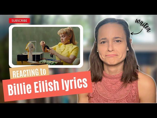 Writer REACTS to Billie Eilish lyrics | What Was I Made For | Billie Eilish music reaction