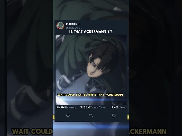IS That ACKERMANN ?? #attackontitanseason4 #levi #shorts
