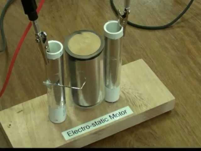 An "Electrostatic Motor" (Driven by a 750,000V Van De Graff electrostatic generator)