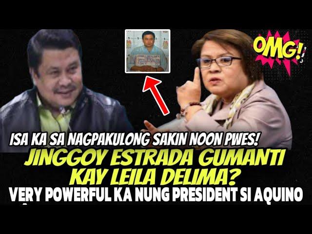 JINGGOY ESTRADA NAKA GANTI KAY DELIMA? VERY POWERFUL KA NUNG DOJ SECRETARY KA! INCOMPETENT KA PALA?