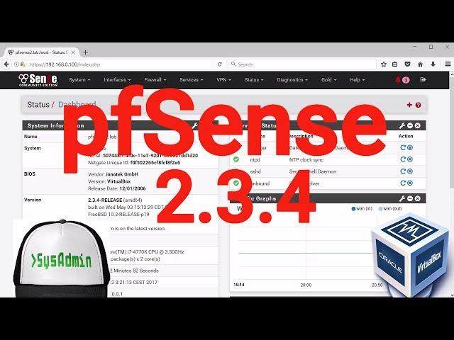 pfSense 2.3.4 Firewall Installation + Overview on Oracle VirtualBox [2017]