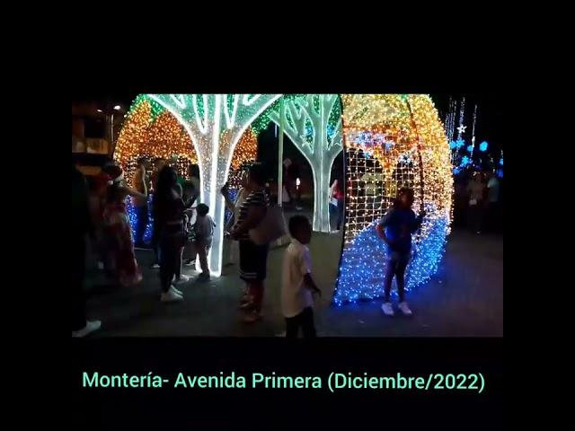 Avenida Primera de Montería en navidad 2022