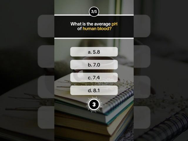 What is the average pH of human blood? #anatomyquiz