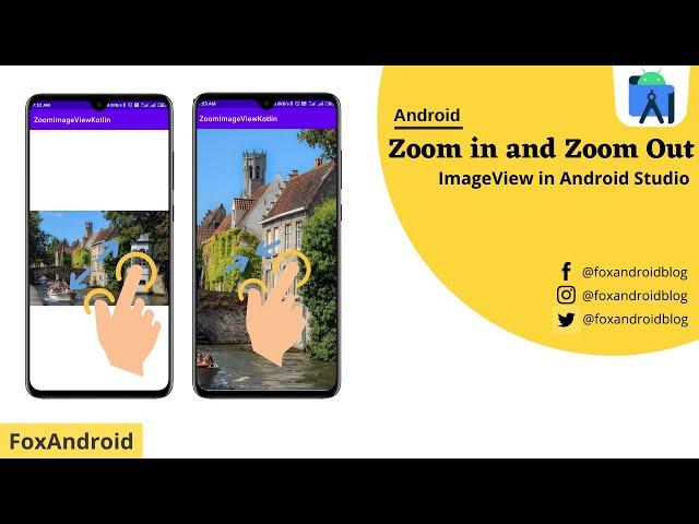 How to Zoom Imageview in Android Studio | ImageView Zoom in Zoom Out | Android Studio Tutorial