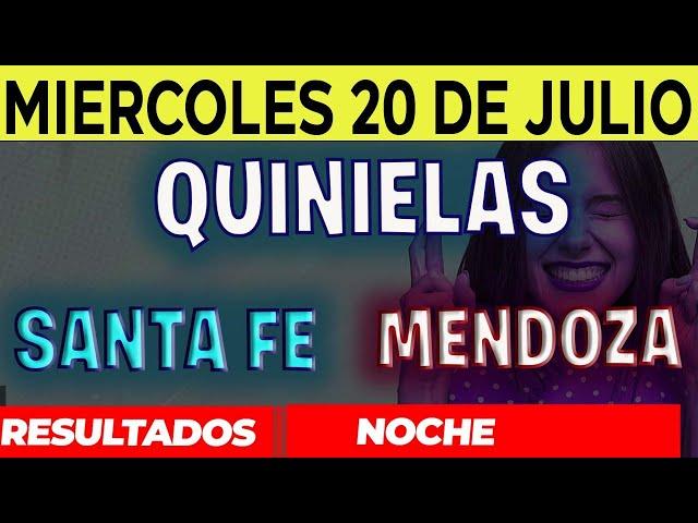 Resultados Quinielas Nocturna de Santa Fe y Mendoza, Miércoles 20 de Julio