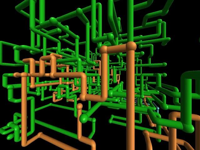 3D Pipes ScreenSaver 10 Hours no loop