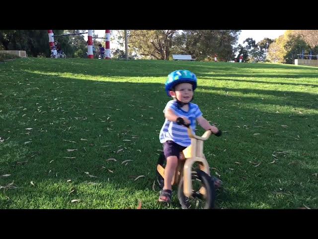 3 year old Balance Bike adventures video kids Early Rider Lite strider