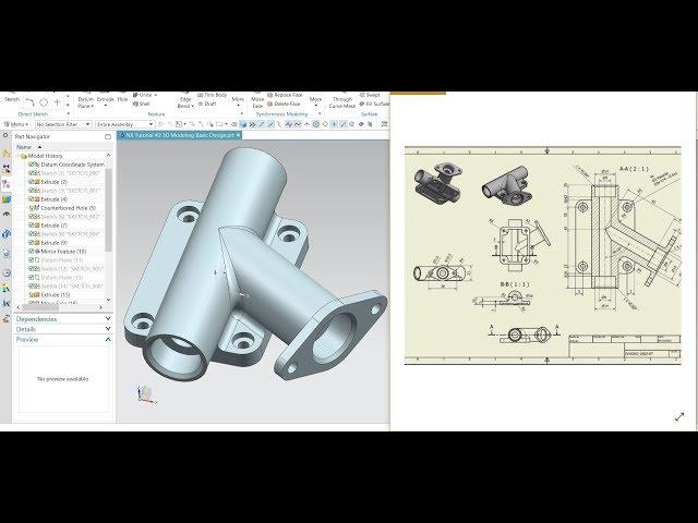 NX 12 Tutorial #2 | 3D Modeling Basic Design