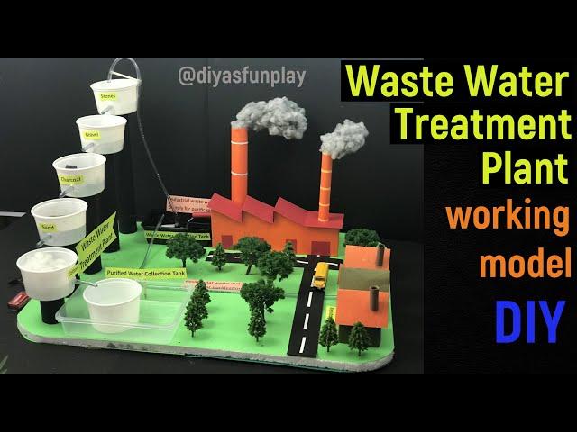 waste water treatment plant - waste water treatment plant working model - science project - diy