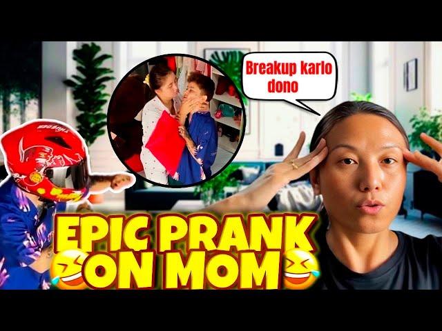 BEST PRANK ON MOM ~ " DONO SAATH MAAT REHNA  " ~ FUNNY REACTION ~ Xorem & Gracy