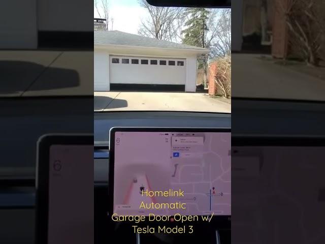 Tesla Homelink Garage Door Opener w/ Tesla Model 3